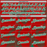 Custom Stitched Red Kelly Green-White 3D Pattern Design Curve Lines Sports Pullover Sweatshirt Hoodie