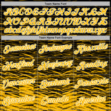 Custom Stitched Black Gold-White 3D Pattern Design Line Sports Pullover Sweatshirt Hoodie