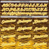 Custom Stitched Brown Gold-White 3D Pattern Design Line Sports Pullover Sweatshirt Hoodie