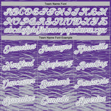 Custom Stitched Purple Gray-White 3D Pattern Design Line Sports Pullover Sweatshirt Hoodie