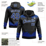 Custom Stitched Black Royal-White 3D Pattern Design Fragment Sports Pullover Sweatshirt Hoodie