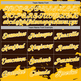 Custom Stitched Brown Gold-White 3D Pattern Design Fragment Sports Pullover Sweatshirt Hoodie
