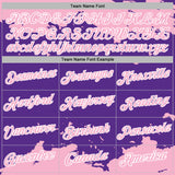 Custom Stitched Purple Light Pink-White 3D Pattern Design Fragment Sports Pullover Sweatshirt Hoodie