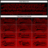 Custom Black Red 3D Pattern Gradient Square Shapes Hockey Lace Neck Jersey