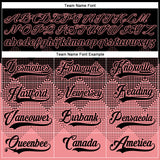 Custom Black Medium Pink-White 3D Pattern Gradient Square Shapes Hockey Lace Neck Jersey