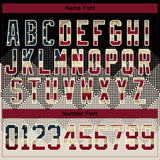 Custom Black Vintage USA Flag Cream-Crimson 3D Pattern Gradient Square Shapes Hockey Lace Neck Jersey