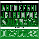 Custom Black Grass Green-White 3D Pattern Gradient Square Shapes Hockey Lace Neck Jersey