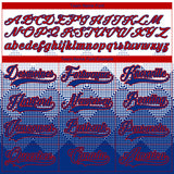 Custom White Royal-Red 3D Pattern Gradient Square Shapes Hockey Lace Neck Jersey