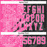 Custom Black Pink-White 3D Pattern Gradient Fashion Scratch Hockey Lace Neck Jersey