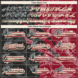 Custom Black Vintage USA Flag Crimson-Cream 3D Pattern Gradient Fashion Scratch Hockey Lace Neck Jersey