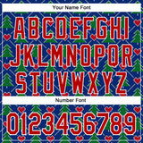 Custom Stitched Royal Red-White 3D Christmas Plaid Sports Pullover Sweatshirt Hoodie