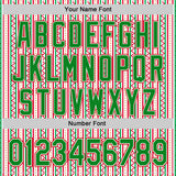 Custom Stitched White Grass Green-Red 3D Christmas Stripe Sports Pullover Sweatshirt Hoodie