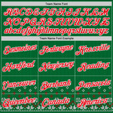 Custom Stitched Green Red-White 3D Christmas Sports Pullover Sweatshirt Hoodie