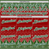 Custom Stitched Red Green-White 3D Christmas Ugly Sweater Sports Pullover Sweatshirt Hoodie