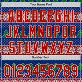 Custom Stitched Royal Red-Cream 3D Christmas Ugly Sweater Sports Pullover Sweatshirt Hoodie