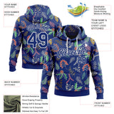 Custom Stitched Royal Royal-White 3D Christmas Sports Pullover Sweatshirt Hoodie