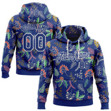 Custom Stitched Royal Royal-White 3D Christmas Sports Pullover Sweatshirt Hoodie