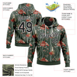 Custom Stitched Green Black-White 3D Christmas Sports Pullover Sweatshirt Hoodie