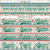 Custom Red Kelly Green-White 3D Christmas Ugly Sweater Hockey Lace Neck Jersey