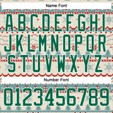 Custom Red Kelly Green-White 3D Christmas Ugly Sweater Hockey Lace Neck Jersey