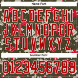 Custom Olive Red-White 3D Christmas Hockey Lace Neck Jersey