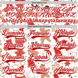 Custom White Red-White 3D Christmas Hockey Lace Neck Jersey