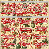 Custom Red Red-White 3D Christmas Hockey Lace Neck Jersey