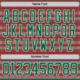 Custom Red Kelly Green-White 3D Christmas Ugly Sweater Hockey Lace Neck Jersey