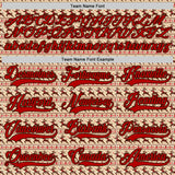 Custom City Cream Red-Brown 3D Christmas Hockey Lace Neck Jersey