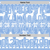 Custom White Light Blue-White 3D Christmas Ugly Sweater Hockey Lace Neck Jersey