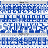 Custom White Thunder Blue-White 3D Christmas Ugly Sweater Hockey Lace Neck Jersey