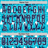 Custom Lakes Blue Navy-White 3D Christmas Hockey Lace Neck Jersey