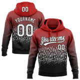 Custom Stitched Red White-Black 3D Pattern Design Abstract Shape Sports Pullover Sweatshirt Hoodie