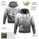 Custom Stitched Gray White-Steel Gray 3D Pattern Design Geometrico Graph Sports Pullover Sweatshirt Hoodie