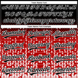 Custom Stitched Red Black-White 3D Pattern Design Geometrico Graph Sports Pullover Sweatshirt Hoodie