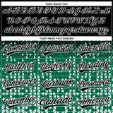 Custom Stitched Kelly Green Black-White 3D Pattern Design Geometrico Graph Sports Pullover Sweatshirt Hoodie