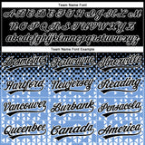 Custom Stitched Light Blue Black-White 3D Pattern Design Geometrico Graph Sports Pullover Sweatshirt Hoodie