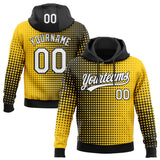 Custom Stitched Gold White-Black 3D Pattern Design Geometrico Graph Sports Pullover Sweatshirt Hoodie