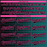 Custom Stitched Teal Black-Pink 3D Pattern Design Geometrico Graph Sports Pullover Sweatshirt Hoodie