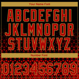 Custom Stitched Black Red-Old Gold 3D Pattern Design Geometrico Graph Sports Pullover Sweatshirt Hoodie