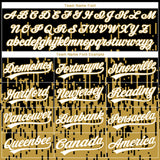 Custom Stitched Black White-Old Gold 3D Pattern Design Abstract Shape Sports Pullover Sweatshirt Hoodie