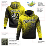 Custom Stitched Light Yellow Black-White 3D Pattern Design Abstract Shape Sports Pullover Sweatshirt Hoodie