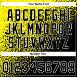 Custom Stitched Light Yellow Black-White 3D Pattern Design Abstract Shape Sports Pullover Sweatshirt Hoodie