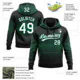 Custom Stitched Black White-Kelly Green 3D Pattern Design Geometrico Graph Sports Pullover Sweatshirt Hoodie