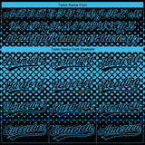 Custom Stitched Black Black-Sky Blue 3D Pattern Design Geometrico Graph Sports Pullover Sweatshirt Hoodie