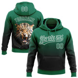 Custom Stitched Black Kelly Green-White 3D Pattern Design Leopardo Sports Pullover Sweatshirt Hoodie