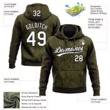 Custom Stitched Olive White-Black 3D Pattern Design Leopardo Sports Pullover Sweatshirt Hoodie