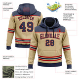 Custom Vegas Gold Navy-Red 3D Pattern Design Game Day Florida Inspired Sports Pullover Sweatshirt Hoodie
