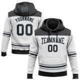 Custom White Black-Gray 3D Pattern Design Game Day Los Angeles Inspired Sports Pullover Sweatshirt Hoodie