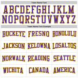 Custom White Purple-Yellow 3D Pattern Design Game Day Los Angeles Inspired Sports Pullover Sweatshirt Hoodie